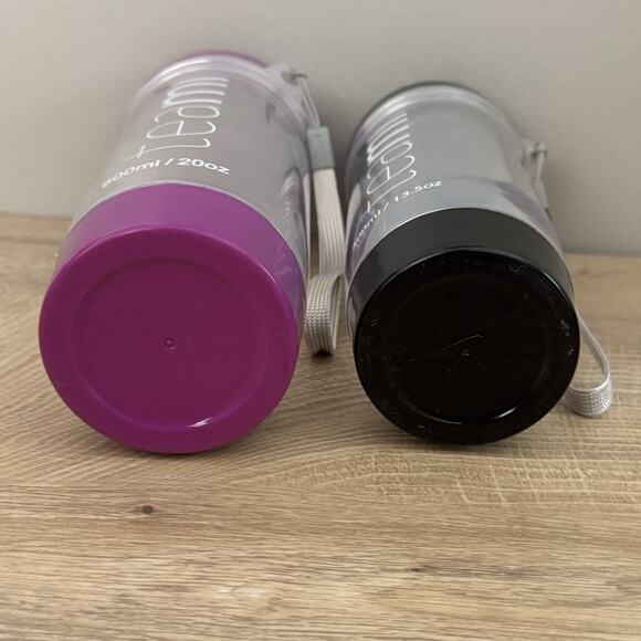 Teami Tumbler Set On The Go Tea Or Fruit Water Bottle 20 Oz 13.5 Oz Purple Black - Picture 5 of 8